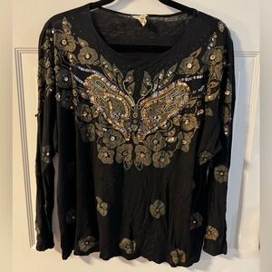 Y2K Embellished Beaded Butterfly Sparkle Floral Fairy Whimsicalgoth Vintage OS